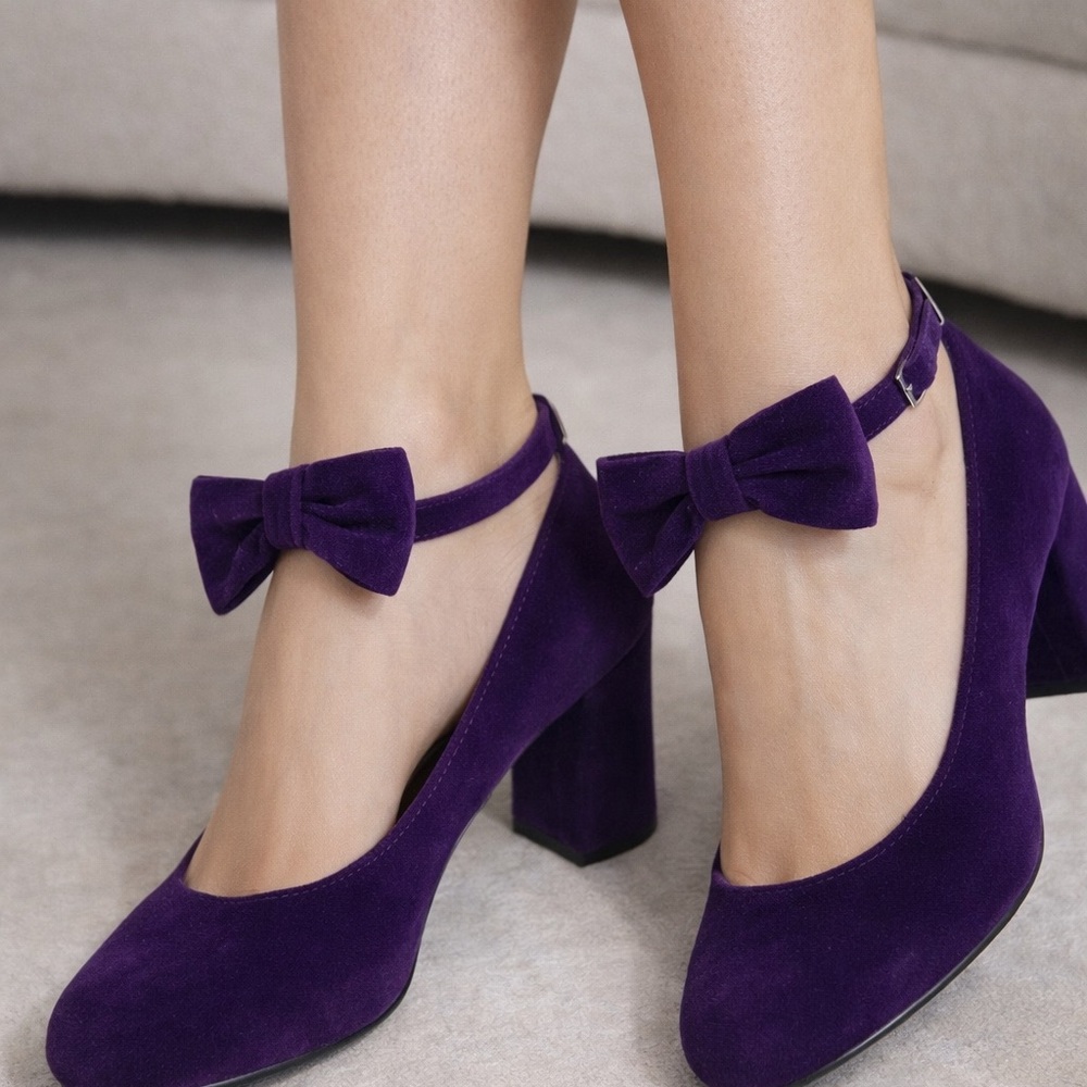 Not Rated Purple Bow Women's Heels